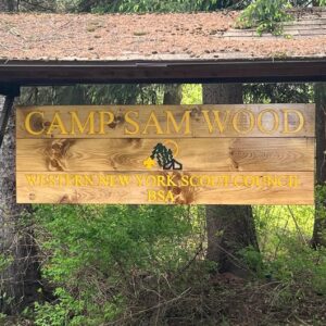 Camp Sam Wood entry sign