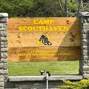 Camp Scouthaven entry sign